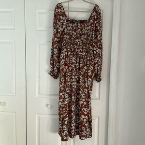 La Ligne x Target Brown Floral Dress